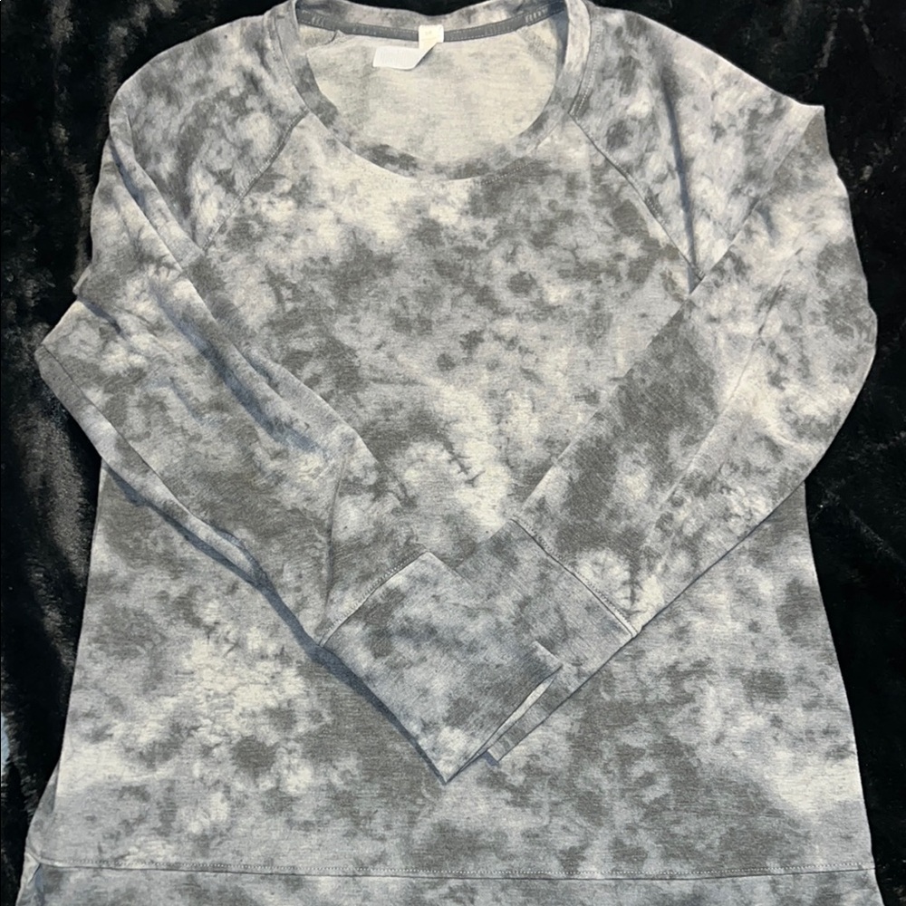 Gray Tie-Dye Women's Top